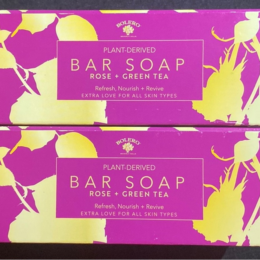 BUNDLE of Bolero Beverly Hills PLANT-DERIVED BAR SOAP ROSE+GREEN TEA - Picture 4 of 4